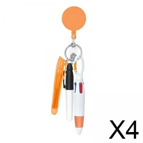 

4x Nurse Retractable Holder Nurse Shuttle Pen Party Favor Portable Nurses Day Gift Nurse Pen Nursing Clips