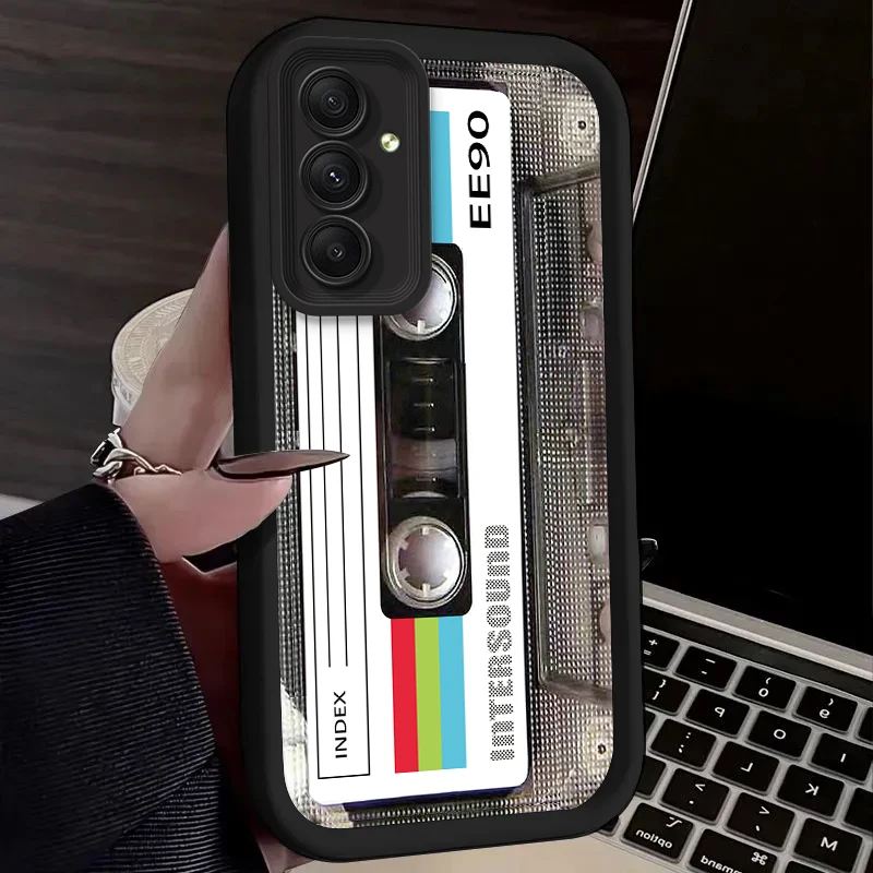 خمر الفن راديو الشريط الحال بالنسبة لسامسونج غالاكسي A54 A05S A05 A34 A24 A14 A53 A33 A23 A13 A52 A52S A32 A22 A12 A71 A51 A31 غطاء #6