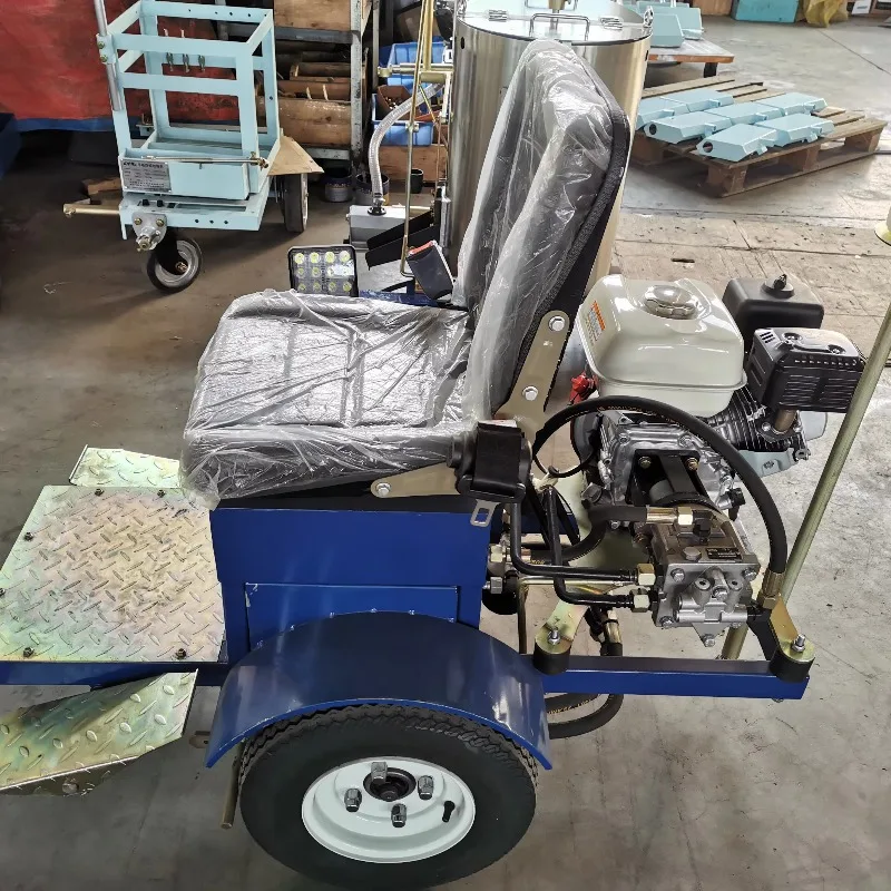 Line driver with walk-behind thermoplastic road marker