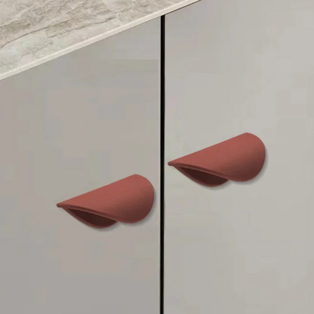Seamless Door Handle Round Sticky Handle For Cupboards Window Drawers Wardrobe Handles Balcony Glass Sliding Tool