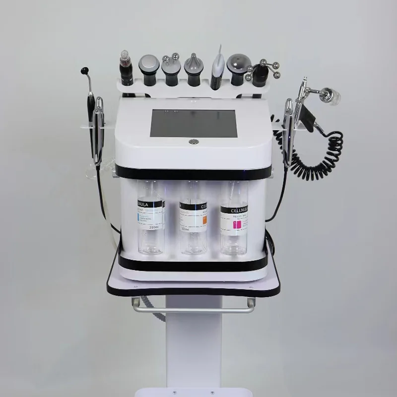 10-in-1 Hydra Dermabrasion Beauty Machine Deep Cleaning Aqua Peel Facial Water Skin Rejuvenation H2O2 Oxygen Jet Personal Care