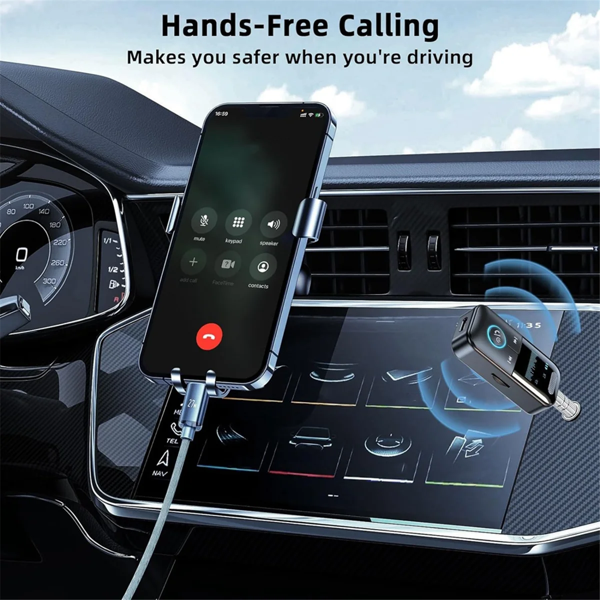 SMIEA بلوتوث 5.4 جهاز ريسيفر استقبال وإرسال لاسلكي Aux بلوتوث محول للتلفزيون/الطائرة/السيارة/HiFi/مكبر الصوت مع محول الصوت