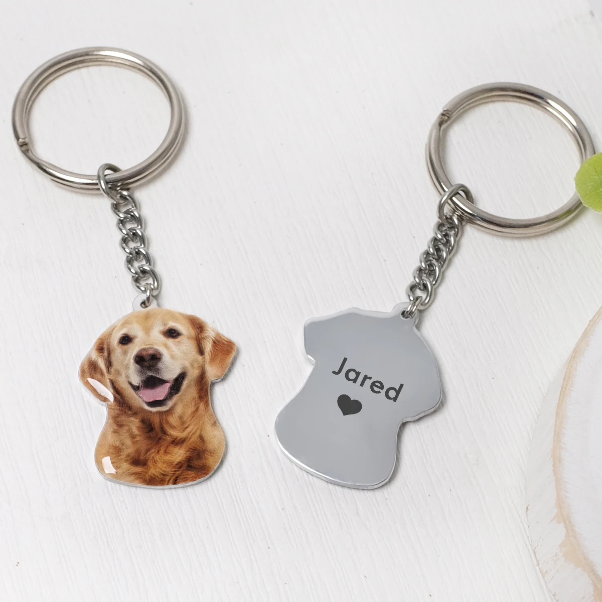 Custom Pet Foto-schlüsselanhänger Personalisierte Hund Keychain Katze Schlüsselring Tier Foto Schlüssel Kette Zubehör Custom Geschenk für Hund Liebhaber