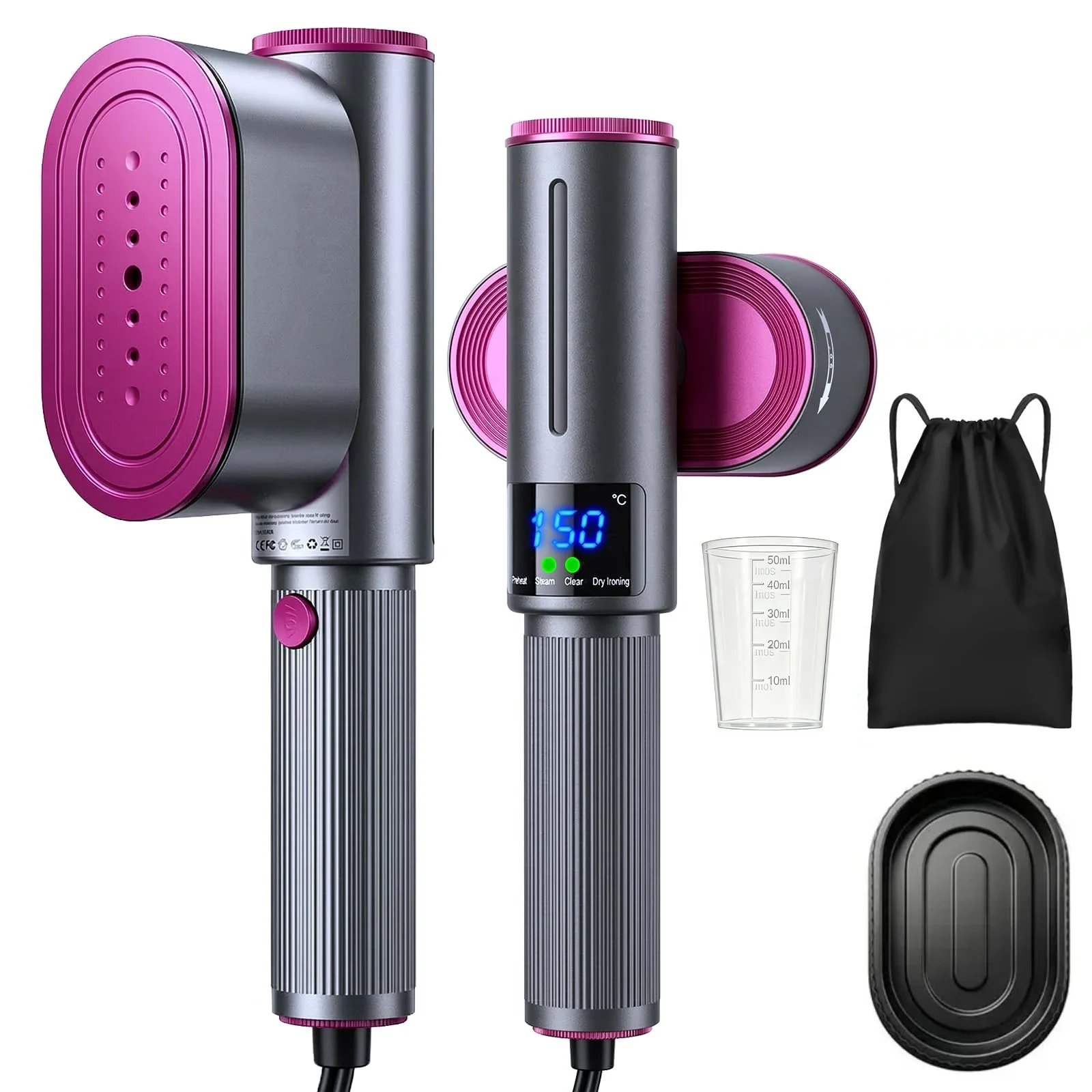 Plancha de Vapor Portátil para Ropa, Mini Vaporizador de Prendas, Calentamiento Rápido, Máquina de Planchado de Telas para Viajes y Hogar