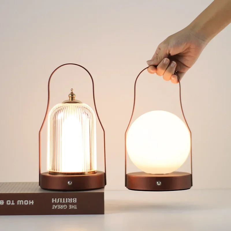 Controle remoto led bola luzes da noite ramadan casa decoração do quarto candeeiros de mesa ao ar livre jardim festa casamento acampamento decoração