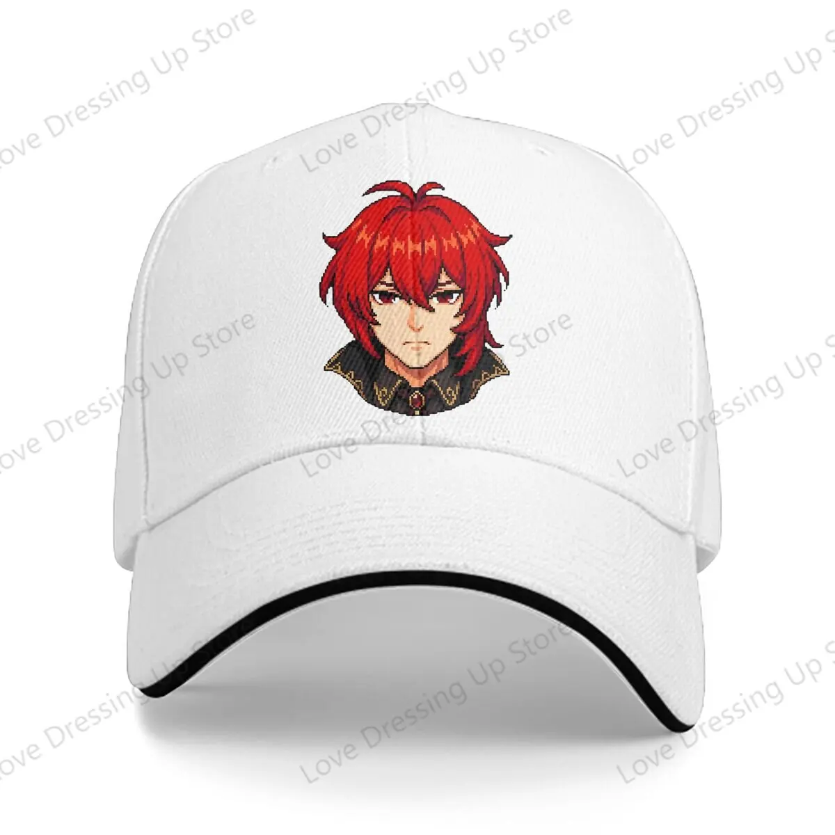 New  Men Women Baseball Caps Genshin Diluc Pixel Dad's Hat Running Hats