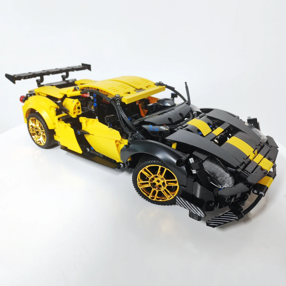 High Tech 86200 Technical Super Speed Sports Yellow Black Car Building Blocks Bricks Model Toys Christmas Birthday Gifts 1785pcs