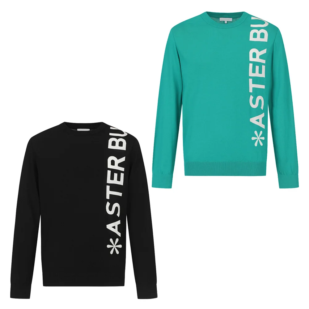 

Высококачественный мужской свитер с верхом Thiened Одежда для гольфа Удобный эластичный простой вязаный свитер с буквенным узором Long Sve...