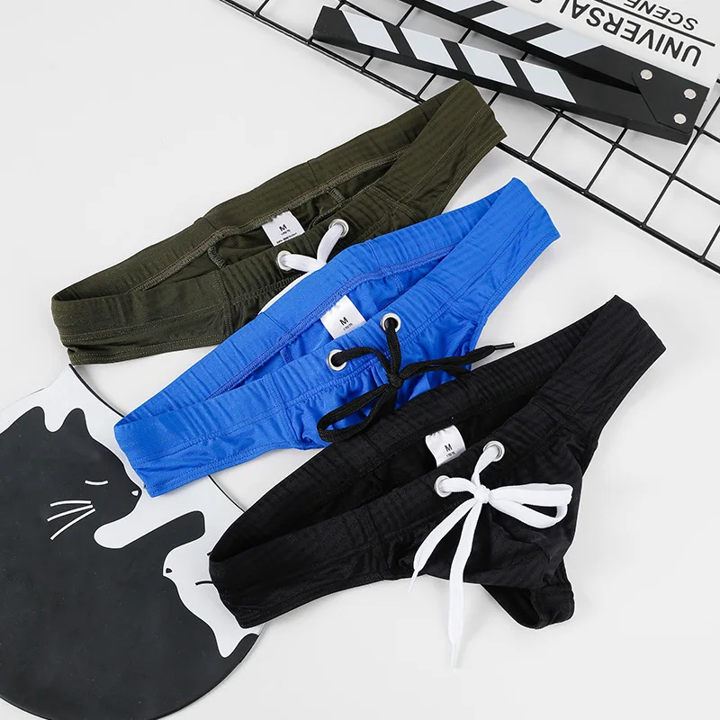 Celana Dalam Pria Celana Dalam Cepat Kering Musim Panas Celana Dalam Lingerie Kantong Cembung U Celana Renang Pinggang Rendah Bikini Slip Homme