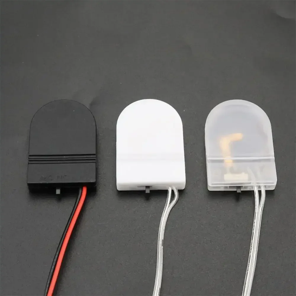New 5PCS Single Slot CR2032 CR 2032 Button Coin Cell Battery Holder Case Cover With ON-OFF Switch leads Wire 3V Battery Box