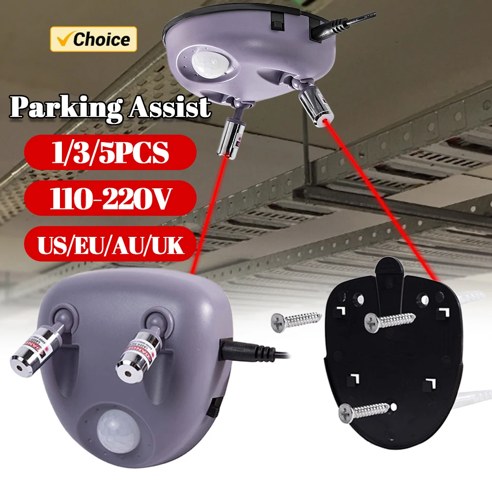 Car Laser Garage Parking Sensor Dual End Assist Aid Guide Stop Light System 110-220V Parking Assistance Aid Car Garage Carport