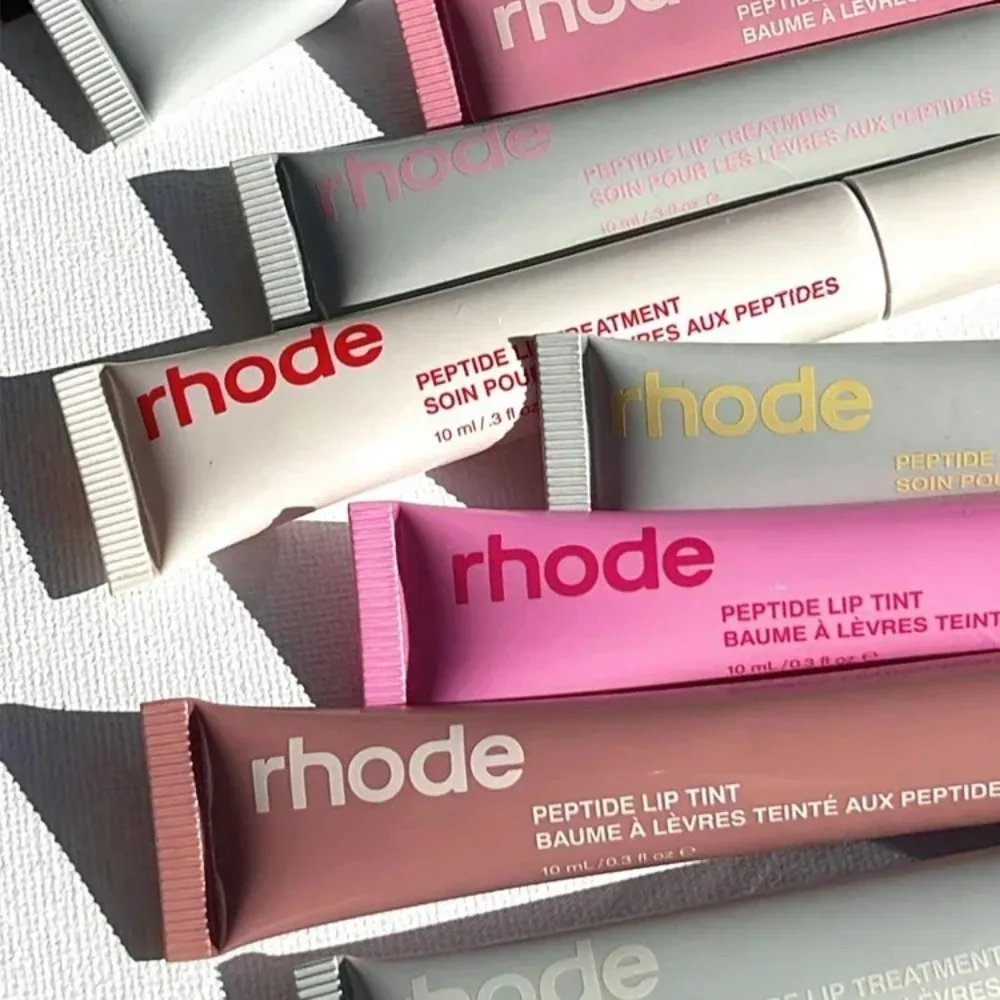 For Rhode New Lip Balm Phone Case Lip Gloss Long-lasting Moisturizing Liquid Lipstick Ribbon Cinnamon Roll Jelly Clear Lip Glaze