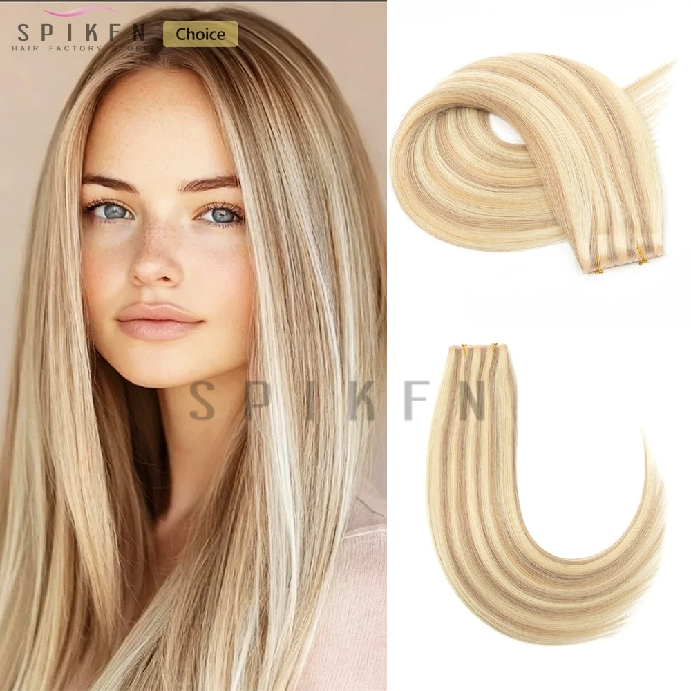 

Новые двухслойные накладные пряди для наращивания волос из полиуретана (PU) с отверстиями, прямые, из натуральных волос Реми, без клея, для тонких волос