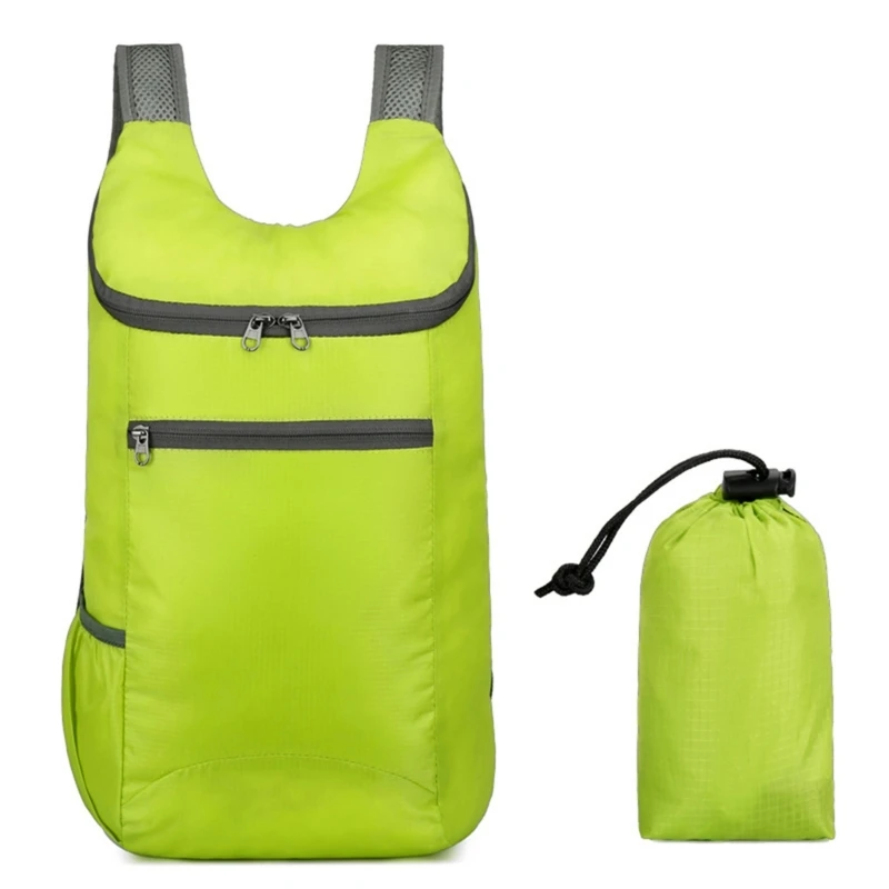 Mochila plegable para mujeres, hombres, adolescentes, senderismo, viaje, mochila a prueba salpicaduras