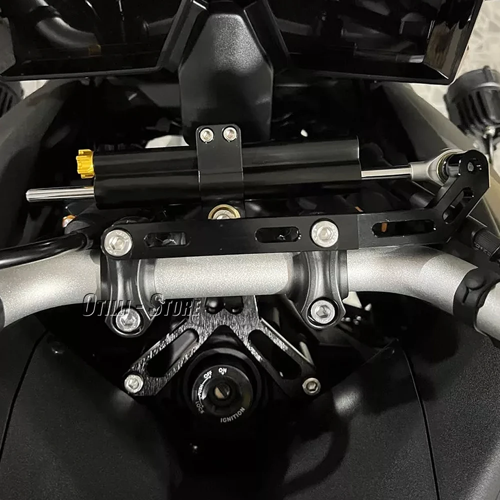 YAMAHA Tracer 9 GT 9GT 2021 2022 2023 스티어링 댐퍼 안정기 오토바이 스티어링 충격 흡수 장치 키트 역방향 안전 썸네일 4