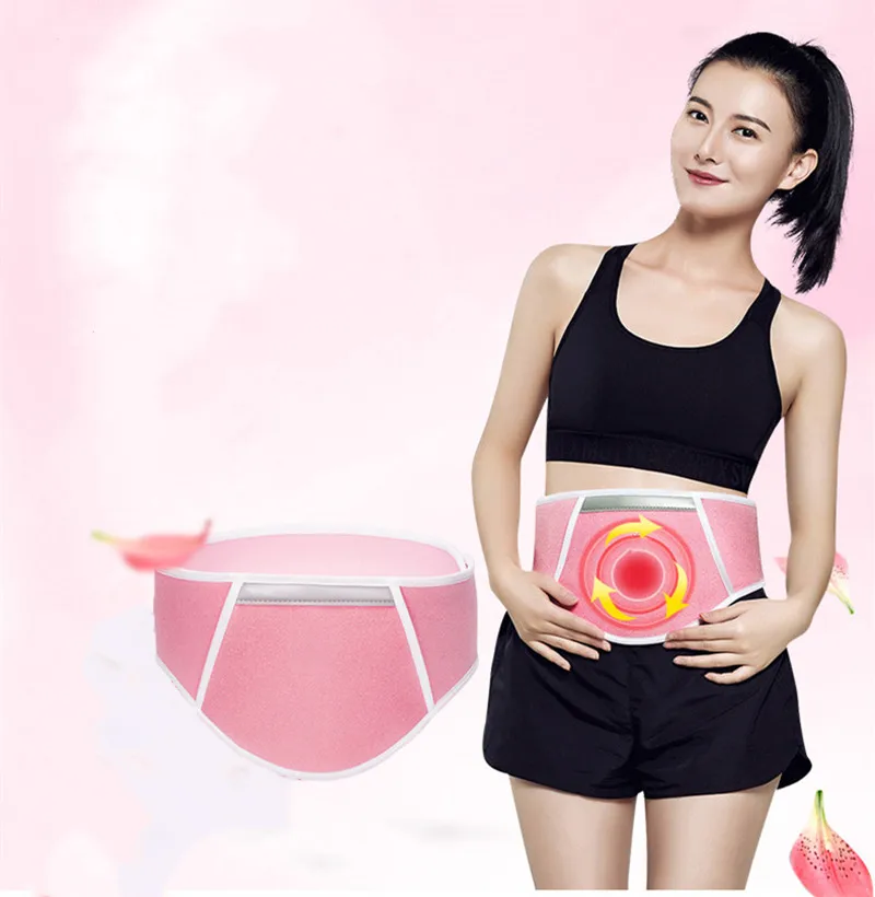 Women Menstrual Cramp Belt Menstrual Heating Pad Therapy Reliever Menstrual Period Pain Electric Warming Belt