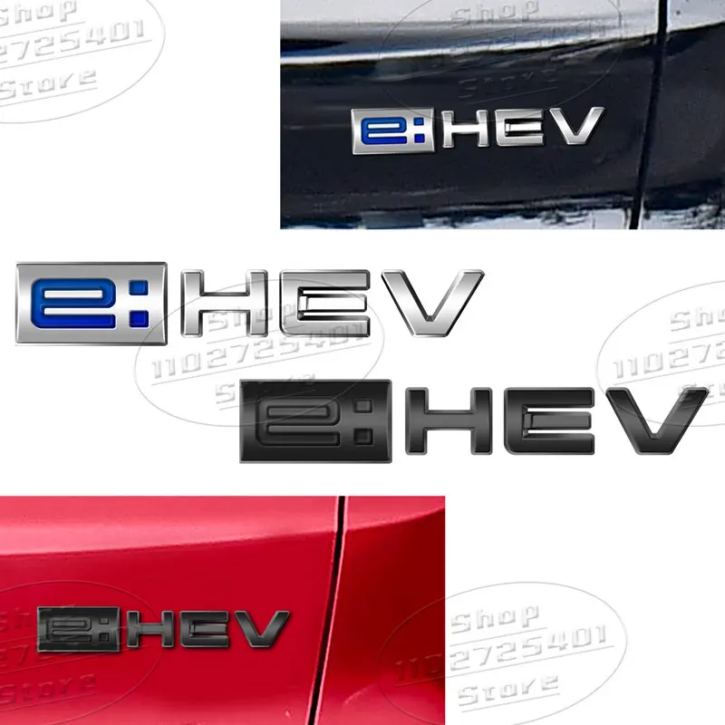 e: HEV شعار شعار سيارة التصميم الذيل الوفير الخلفي الجذع الجانب الحاجز شارة البلاستيك ملصق ل سيفيك أوديسي أكورد الهجين صالح ديكو #3
