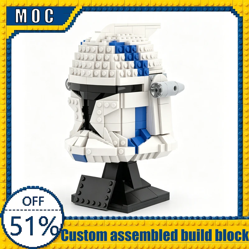 

750 PCS Mixer P1Customize Hero Trooper Helmet Bust MOC Model Building Blocks Assembly Toy Educational Learning Birthday Gifts