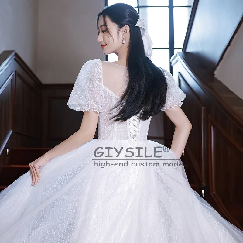 GIYSILE vestido de noche blanco femenino 2025 nueva primavera banquete temperamento princesa falda esponjosa atmósfera digna vestidos de fiesta