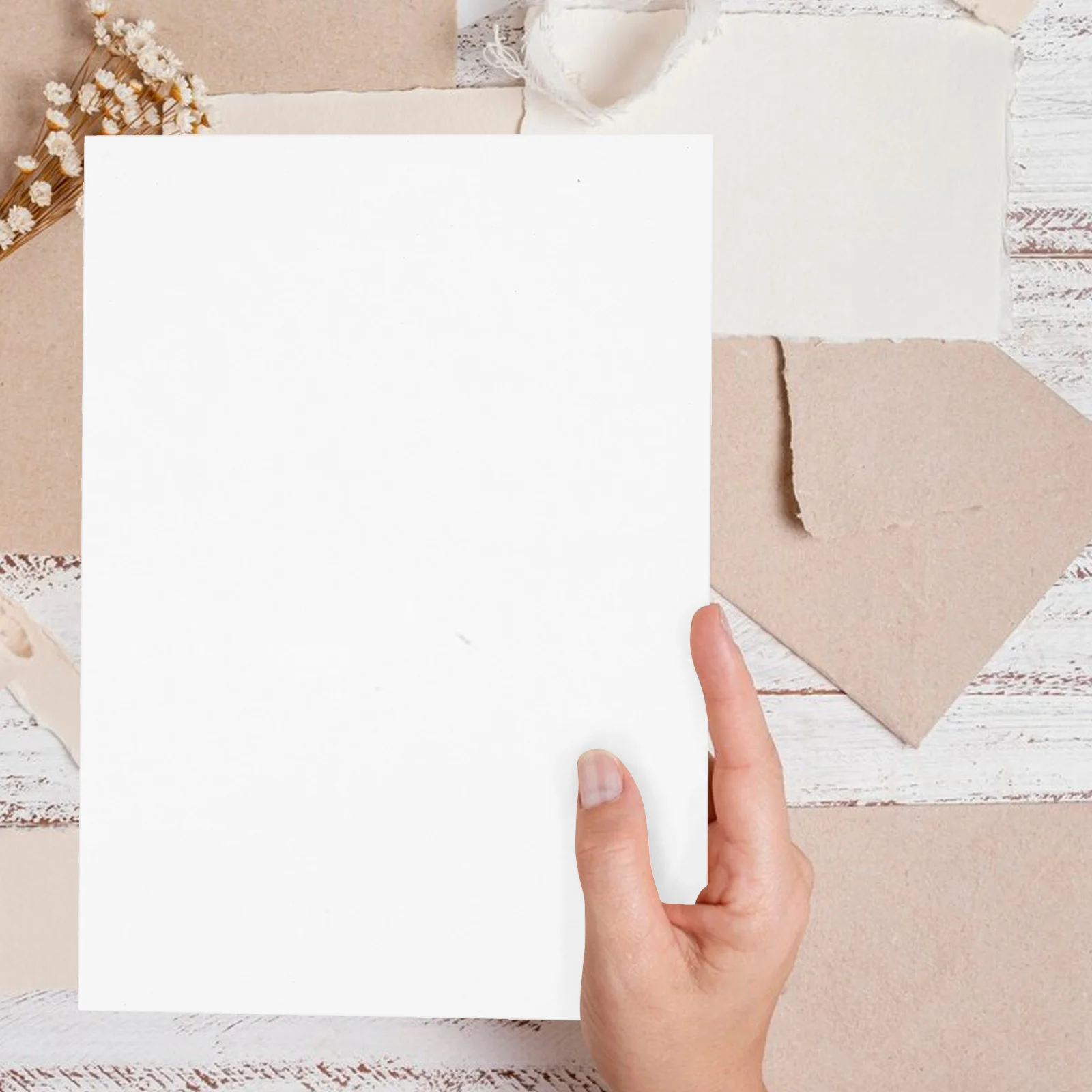 

50Pcs A5 Thick White Cardboard Sheets DIY Craft Card Making Paper for Greeting Cards Invitations Sketching Painting