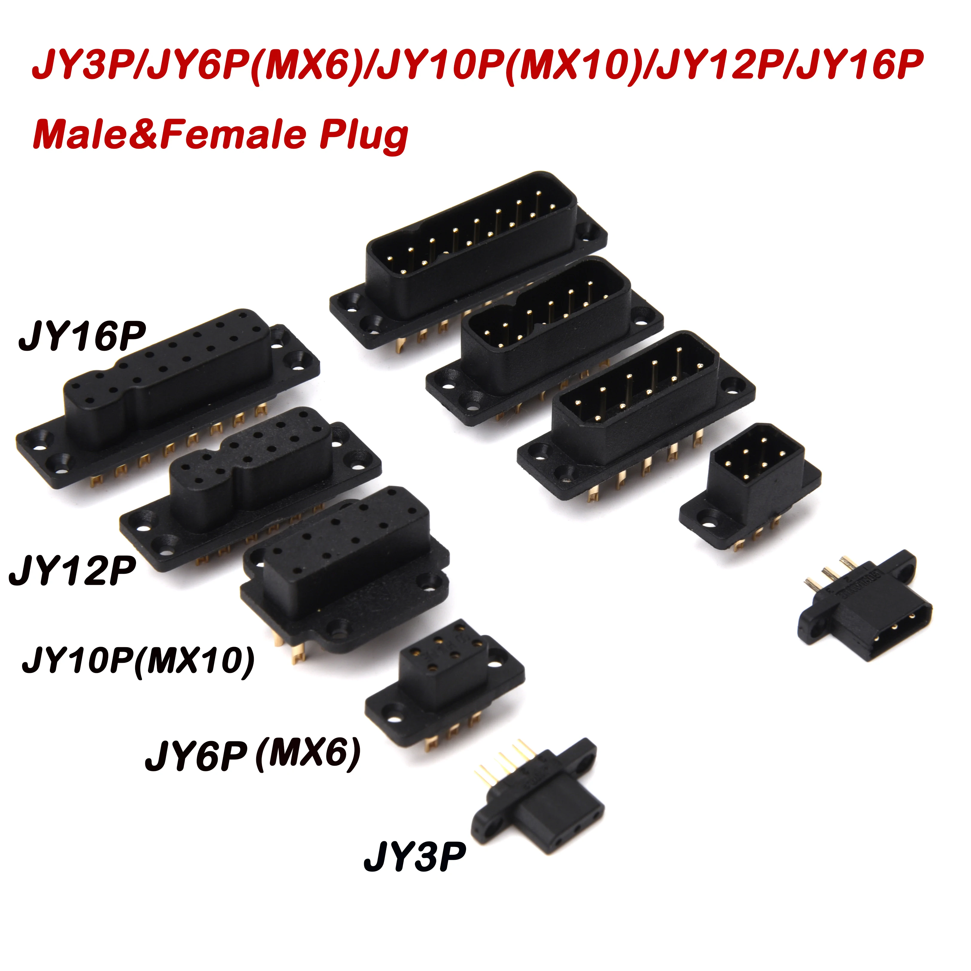 JY3P/6P/10P/12P/16P MX6 DC500V 5A Schnellverschluss-Stecker Männlich Weiblich Bürstenloser Motor Servo-Anschluss für RC-Flugzeuge