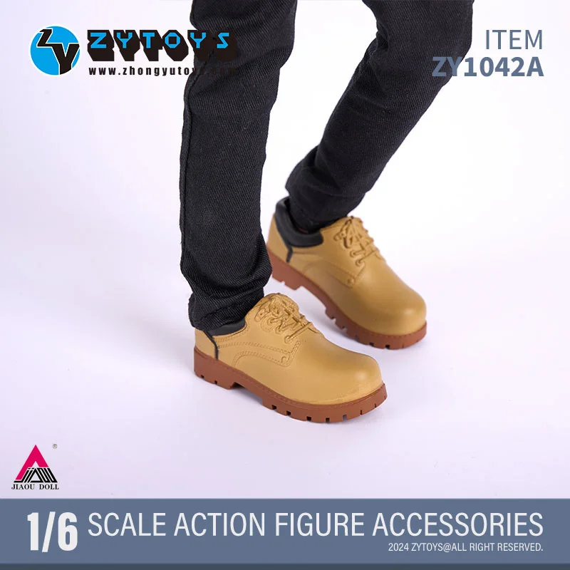 ZYTOYS ZY1031 ZY1043 1/6 ذكر الأعمال أحذية من الجلد أسود جولة تو/عالية أعلى الأحذية نموذج ل 12 "الدمى عمل الشكل الجندي