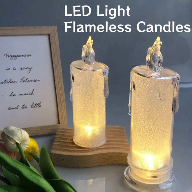 LED Light Flameless Candles Creative Led Tea Lights For Ramadan for Wedding Decor Birthday Party Supplies Warm Festivals Parties