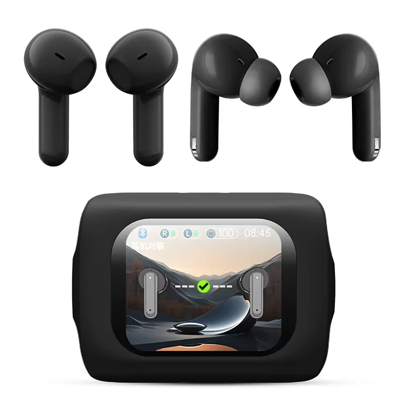 New Wireless Earphones ANC ENC Headphones Bluetooth 5.4 Smart Touch Screen Headset A Box of 2 Pairs of Earbuds Sports Headphone