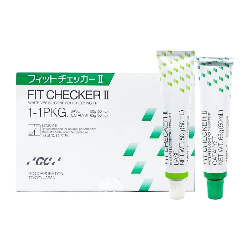 

GC Fuji FIT CHECKER II Dental VPS Силикон для проверки подходит для основания 50 г 65 г Катализатор GC Стоматологический индикатор окклюзии Fuji Fit Checker