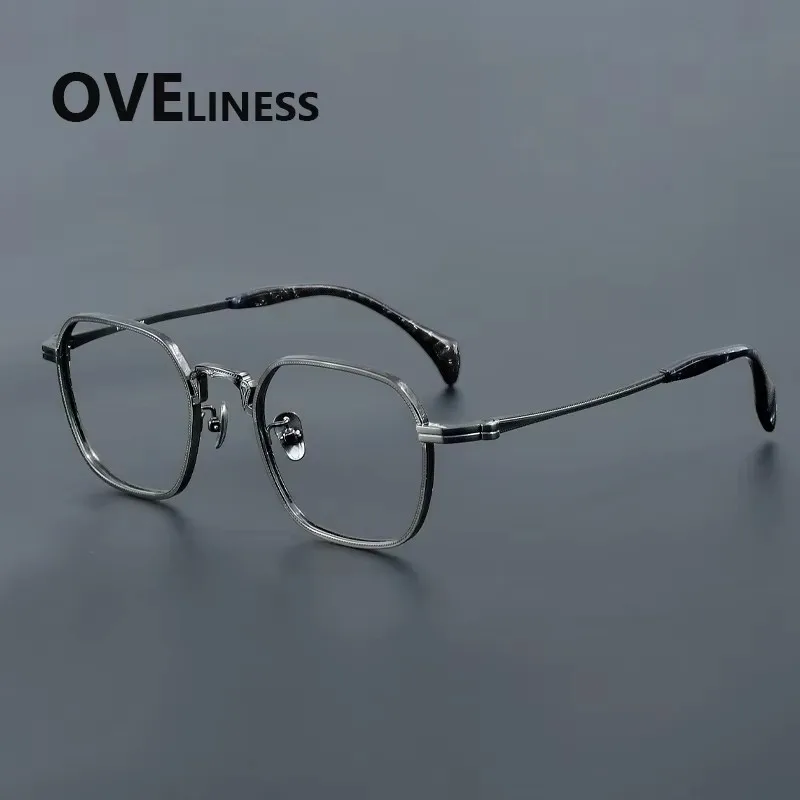 

Оправа для очков из чистого титана для мужчин и женщин, новый брендовый дизайн, квадратная оправа для очков, высококачественные очки, очки