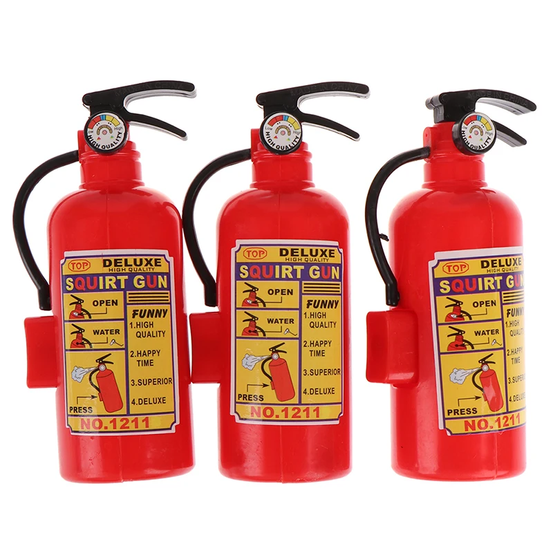 3Pcs Funny Mini Fire Extinguisher Toys Whole Person Prank Toy Mini Water Gun