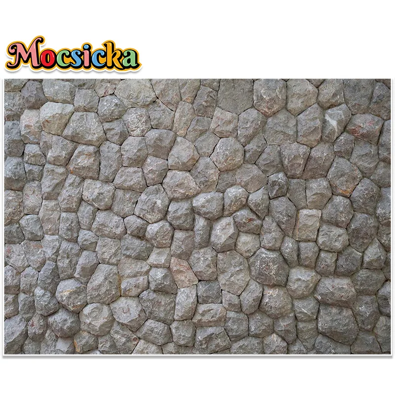 MOCSICKA Stone Floor Gray Rock Photography Background Texture Spring Children Portrait Decor Backdrop  Photocall Photo Booth