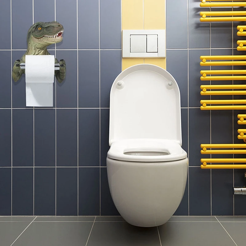 ABRE-Porte-papier hygiénique mural en forme de dinosaure, porte-serviettes T1 pour HOKitchen, support de rangement
