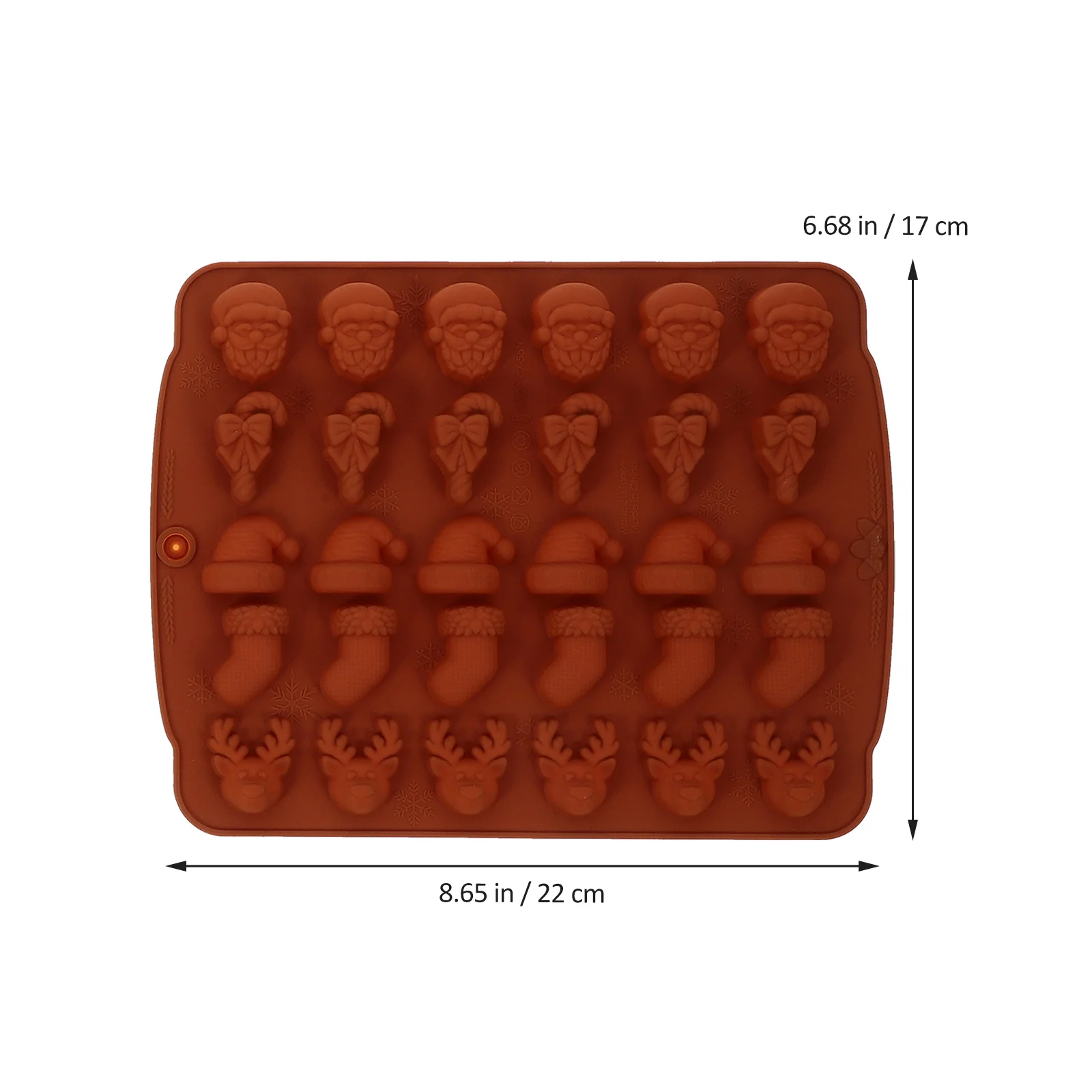 2 Pcs Dessert Mold Ornament Chocolate Candy Holiday Silicone Molds for Baking Treat