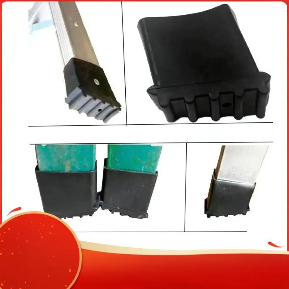 Heavy Duty Ladder Feet Rubber Caps Non Slip Protector For Home Folding Ladder Square Pipe Base Safety Mat