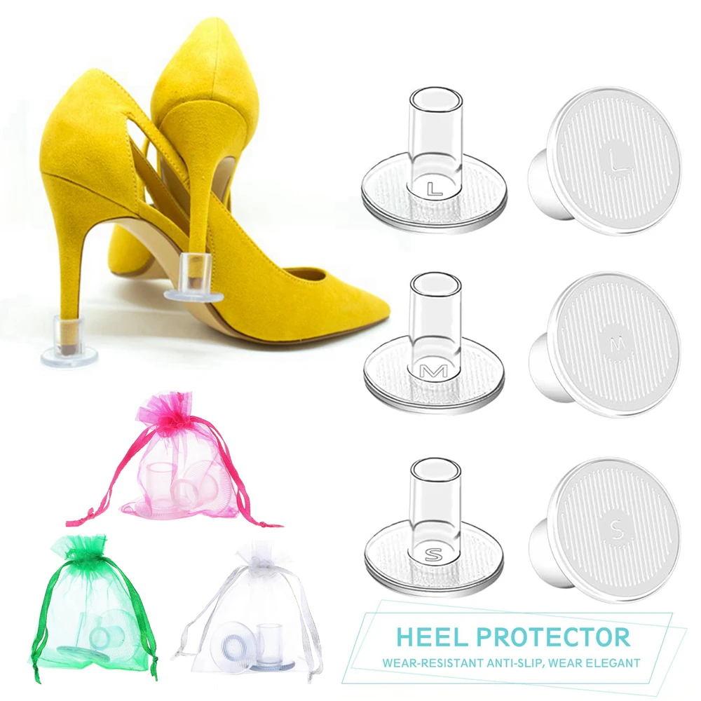 90 Pairs High Heel Protectors Anti-Slip Heel Repair Caps Covers Protecting from Bricks Cracks Perfect for Outdoor Wedding Party