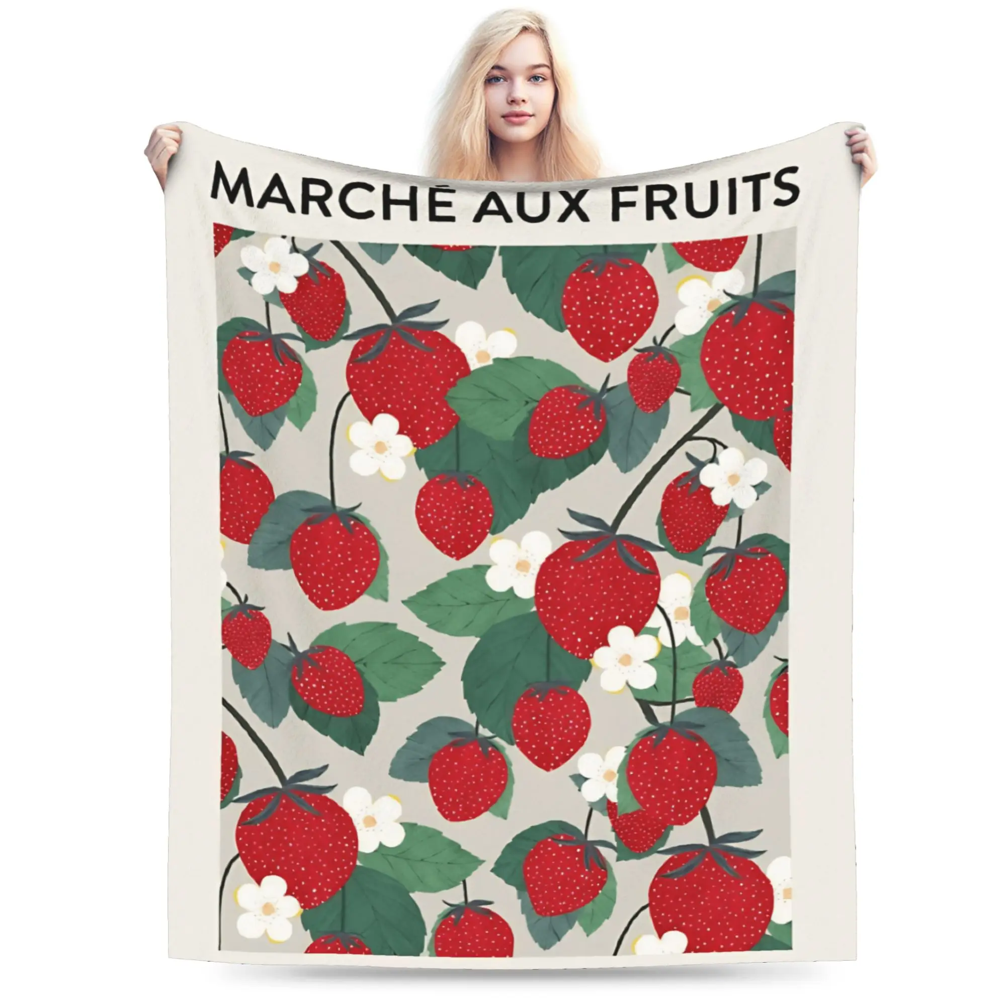 Tropical Fruits   Flannel Blanket Winter  Soft Throw Blanket for Boy Girl Couch Chair Print Bedspread Sofa Bed Cover