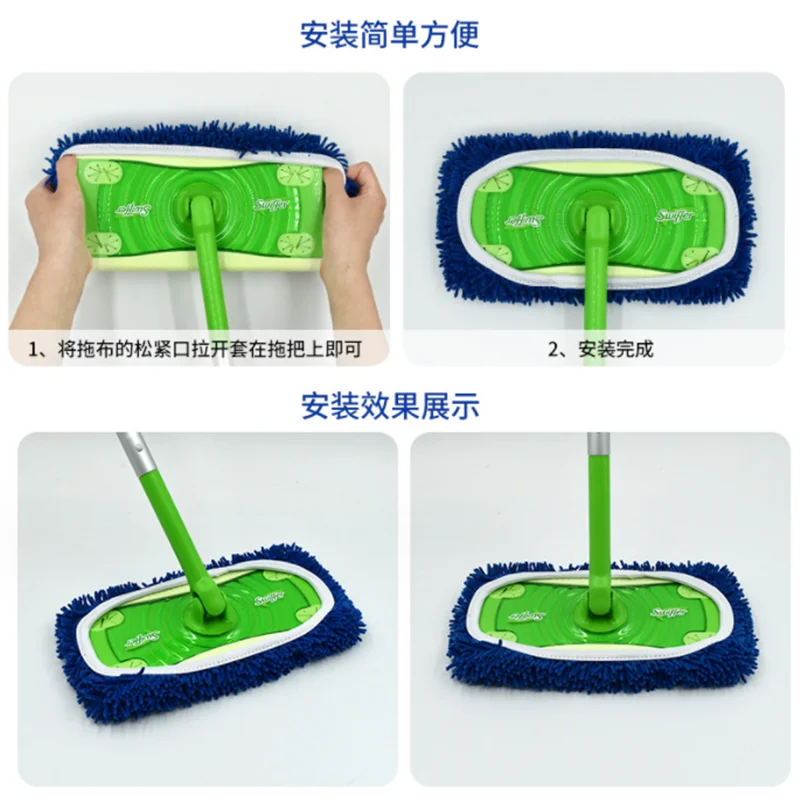 Mop Replacement Pad Mop Cloth Reusable Pad For Sweeper Mop Washable Microfiber Pad Cleaning Pad For Bathroom Kitchen Living Room