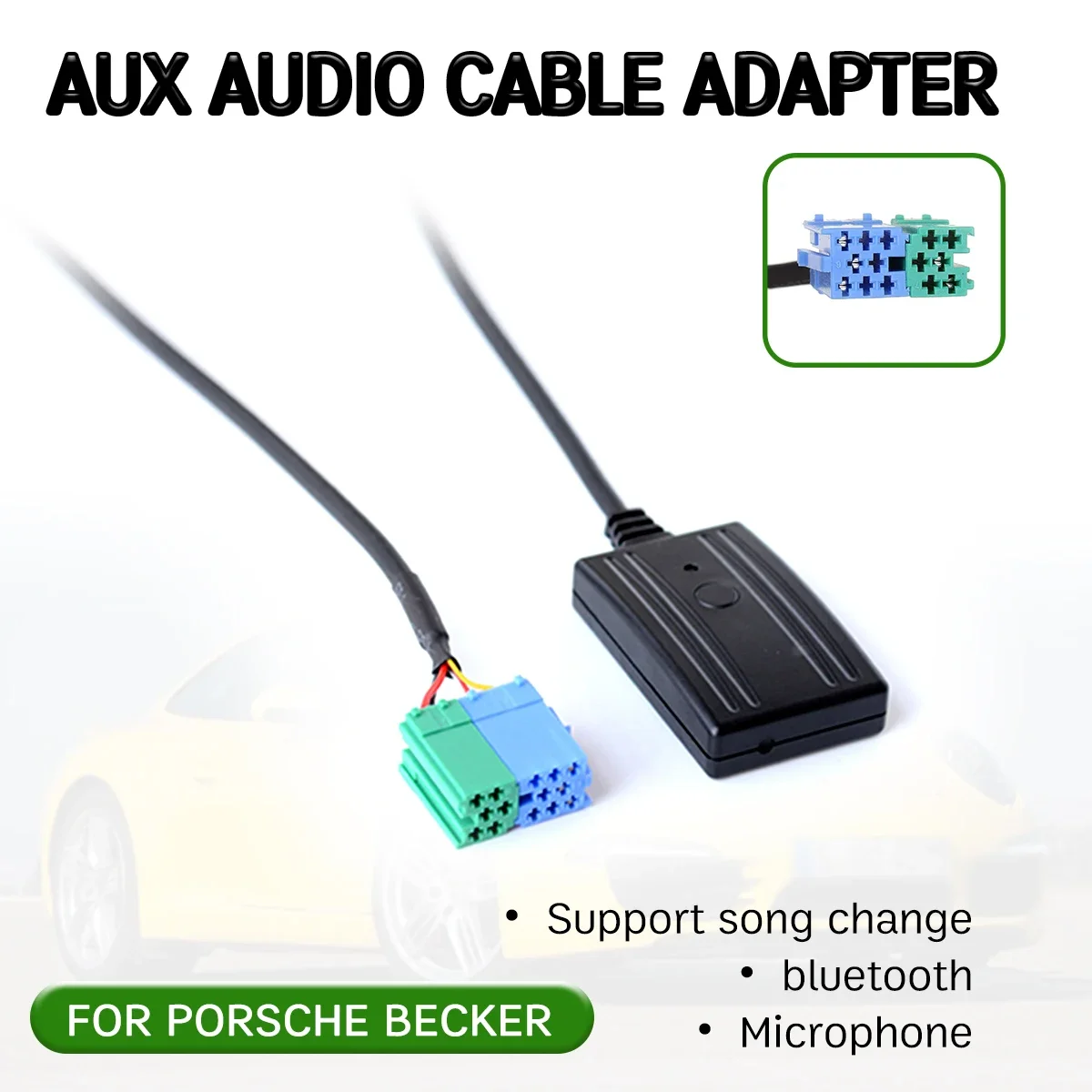 For Porsche Becker Mexico Traffic Pro DTM bluetooth aux interface Aux Receiver Cable Adapter Hands-free Hifi aux module wireless