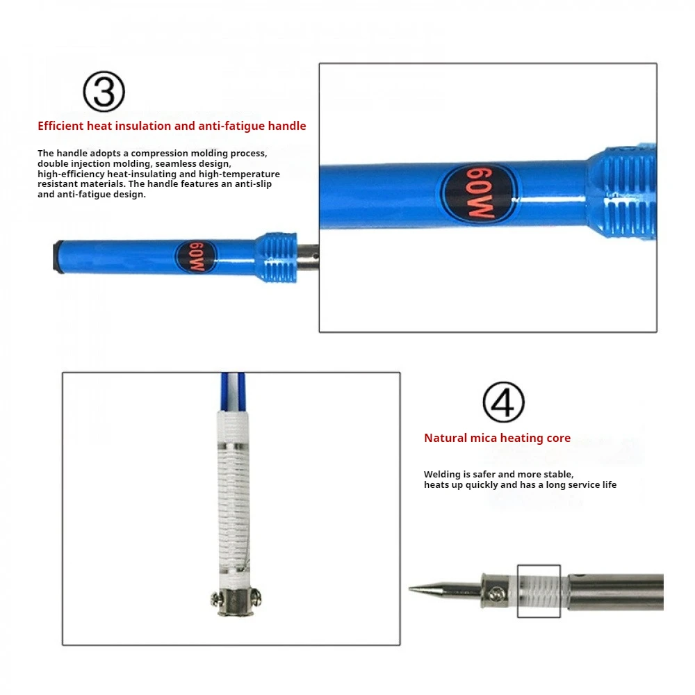 سبيكة لحام كهربائي المنزلية لحام القلم لحام بندقية إصلاح أداة لحام 220 فولت الاتحاد الأوروبي 60 واط الميكا التدفئة الأساسية سبيكة لحام