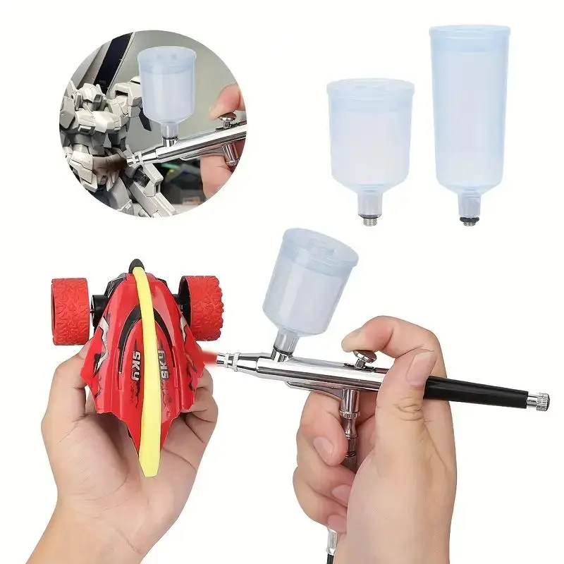 Advanced plastic spray paint cup set, suitable for spray guns -20cc&40cc sizes, essential tool for painters, durable non electri