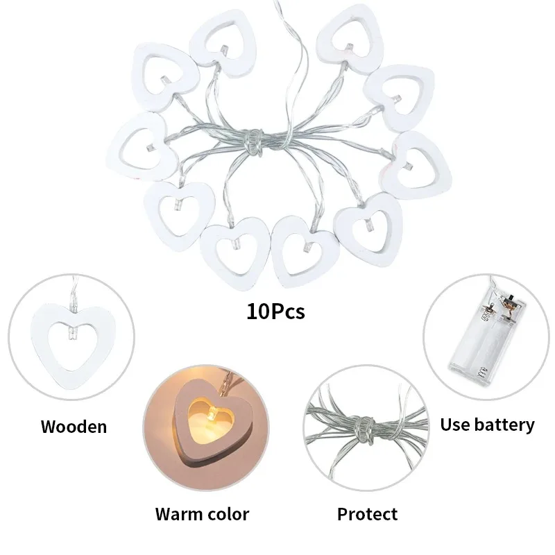 사랑 LED 스트링 조명, 발렌타인 데이 크리스마스 정원 침실 휴일 생일 파티 장식에 적합, 1 개