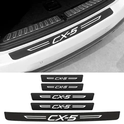 for Mazda CX5 CX-5 Badge 2016 2017 2018 2019 2020 2021 Car Door Sill Protective Plate Rear Trunk Bumper Guard Threshold Sticker