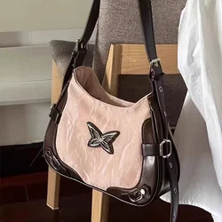 Butterfly Pu Leather Shoulder Bag American Retro Handbag Armpit Bag Storage Bag Tote Women's Bags Purse Tote Bags Purse