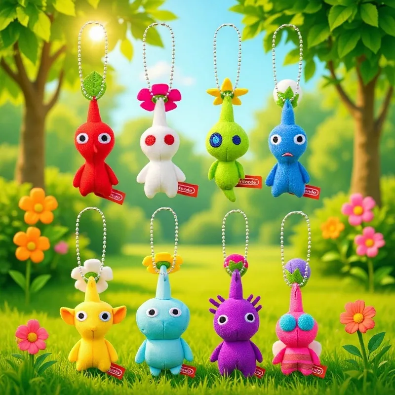 

Pikmin Mini Plush Doll Keychain Soft Stuffed Cartoon Bag Charm Pendant Decoration Plush Ornament Christmas Gift
