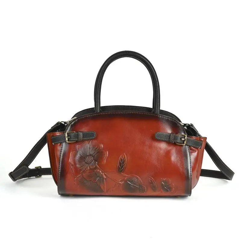 

2025 New Vintage Package Top-grain Cowhide Mom Bag, Genuine Leather Single-shoulder Handbag, Large-capacity Women's Bags