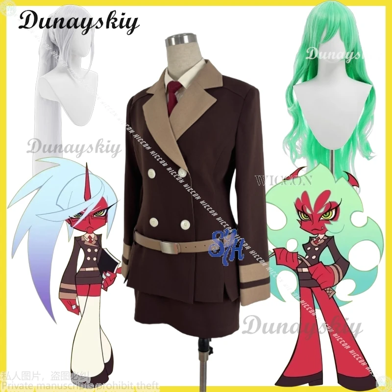 

Anime Panty & Stocking With Garterbelt SE2 Cosplay Kneesocks Scanty Costume School Dark Uniform JK Dress Y2K Fashion Halloween