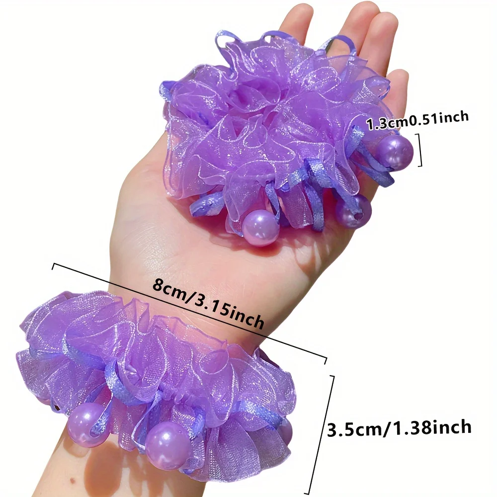 2 piece purple cute hair ring does not hurt hair, high elasticity, sweet and versatile