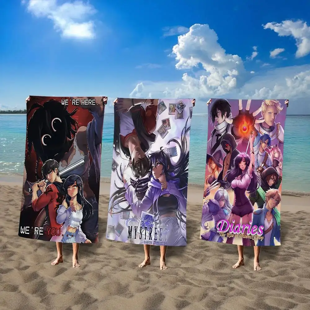 Game Aphmau Aesthetic Anime Beach Swimming Towel Soft Absorbent Washcloth Children's Gifts For Kids Travel Camping Gym