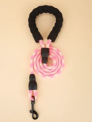 1pc Pet Leash for Dog and Cat, Foam Handle Traction Strap, Unique Pink Pet Leash